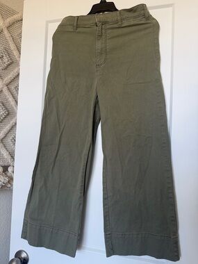 Abercrombie Olive Green Wide Leg Pants